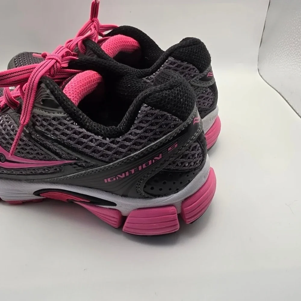 Saucony Ignition 5 Women's Running Shoes Pink Black‎ Gray Athletic Sneakers